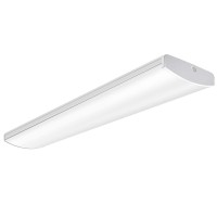 Antlux 72W Commercial Led Wraparound Fixture 4Ft Office Ceiling Lighting, 8500 Lumens, 4000K, 4 Foot Low Bay Flush Mount Garage Shop Lights, Integrated Wrap Light, Fluorescent Tube Replacement