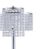 Benjara Contemporary Style Table Lamp With Stalk Support And Tier Base, Silver