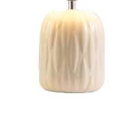 Featuring contemporary style table lamp with cylindrical ripped pattern base and flared shade to add an elegant touch to your room This table lamp can be used in various ways such as a table lamp night lamp for working or reading in the night