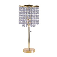 Benjara Contemporary Style Table Lamp With Stalk Support And Round Base, Gold