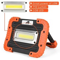 Aain Portable Led Work Light 1500Lumens, Rechargeable Work Lighting Cob Flood Lights, Job Site Lighting, Super Bright Waterproof Worklights For Outdoor Camping, Car Repairing, Emergency Sos