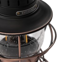 Barebones Railroad Lantern - Camping Lanterns With Rechargeable Battery - Outdoor Lights With Vintage Lantern Inspiration (Antique Bronze)