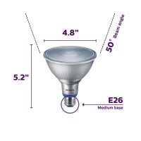 Philips Led Plant Grow Light Bulb Par38, 1325 Lumen, Daylight (5000K), 15.5W, E26 Base, Title 20 Certified, 1-Pack