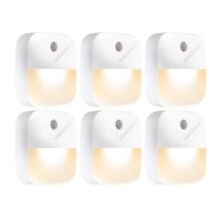 Aultra Night Light Led Night Lights Plug Into Wall - Super Smart Dusk To Dawn Sensor Activated, Automated On & Off, Used For Kitchen, Bathroom, Home Improvement, Bedroom (6-Pack)