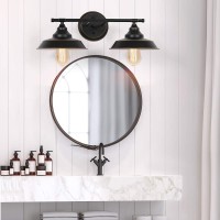 Caduke Bathroom Vanity Light 2 Light Wall Sconce Fixture, Black Industrial Wall Light In Bathroom Vanity Mirror Cabinets Dressing Table Farmhouse