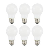 Sylvania Led Truwave Natural Series A19 Light Bulb, 75W Equivalent, Efficient 11W, 1100 Lumens, Medium Base, Dimmable, Frosted, 2700K, Soft White - 6 Pack (40818)