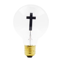 Mandala Crafts Christian Light Bulb Crucifix Bulb Jesus On The Cross Catholic Novelty Bulb 3W 120V For Pendant String Night Light (Standard Base 1 Bulb)