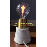 Mandala Crafts Christian Light Bulb Crucifix Bulb Jesus On The Cross Catholic Novelty Bulb 3W 120V For Pendant String Night Light (Standard Base 1 Bulb)