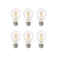 Sylvania Led Truwave Natural Series Light Bulb, 60W Equivalent, Efficient 8W A19, Medium Base, Dimmable, 800 Lumens, 2700K, Soft White, Clear - 6 Count (Pack Of 1) (40806)