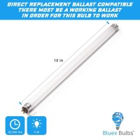 Bluex Bulbs 4 Pack T5 12 Inch Led F8T5Ww Led Replacement F8T5 Led 5 Watts 530 Lumens Warm White 3000K F8 T5 Pack Of 4 Bulbs