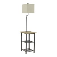 This modern piece of furniture is a great mix of two different concepts which are dcor and utility This metal constructed tray lamp has both the features of a stand and lamp for usage which saves up the space