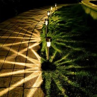 Solar Lights Solar Lights Outdoor Garden Lights Landscape Lighting Pathway Lights For Lawn Patio Stainless Steel12 Packwarm W