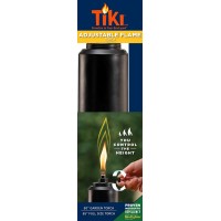 Tiki Brand Adjustable Flame Tiki Torch Resin Black, Decorative Outdoor Lighting For Backyard Lawn Patio And Garden, 65 In, 1119014