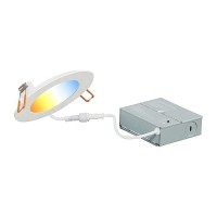 Sylvania Led 4 Slim Microdisk Junction Box Recessed Downlight Kit 13W Dimmable 5 Cct Color Select 2700K 3000K 3500K