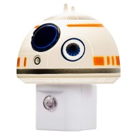 Star Wars Bb-8 Led Mini Night Light, Collector???S Edition, Plug-In, Dusk-To-Dawn Sensor, Disney, White Glow, Ul-Listed, Ideal For Bedroom, Bathroom, Nursery, 44606