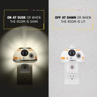 Star Wars Bb-8 Led Mini Night Light, Collector???S Edition, Plug-In, Dusk-To-Dawn Sensor, Disney, White Glow, Ul-Listed, Ideal For Bedroom, Bathroom, Nursery, 44606