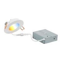 Sylvania Led 3 Slim Microdisk Recessed Downlight Dimmable 8W 500 Lumens 5 Cct Color Selectable 2700K 3000K 3500K 4000K