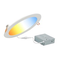 Sylvania 8 Slim Microdisk Recessed Led Downlight Kit Dimmable 20W 5 Cct Color Selectable 2700K 3000K 3500K 4000K 5000K