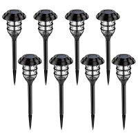 Solpex 8 Pack Solar Lights Outdoor, Warm White Solar Landscape Lights, Waterproof Outdoor Solar Lights Walkway For Patio, Lawn, Yard And Landscape