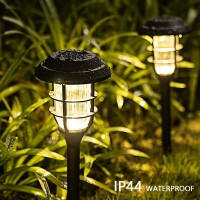 Solpex 8 Pack Solar Lights Outdoor, Warm White Solar Landscape Lights, Waterproof Outdoor Solar Lights Walkway For Patio, Lawn, Yard And Landscape