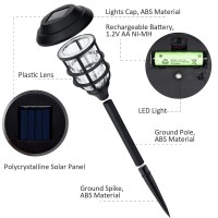 Solpex 8 Pack Solar Lights Outdoor, Warm White Solar Landscape Lights, Waterproof Outdoor Solar Lights Walkway For Patio, Lawn, Yard And Landscape