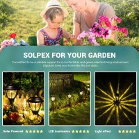 Solpex Solar Outdoor Lights Pathway 6 Pack Led Solar Path Lights Solar Garden Lights Outdoor Waterproof Solar Powered Pathway