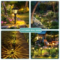 Solpex Solar Outdoor Lights Pathway 6 Pack Led Solar Path Lights Solar Garden Lights Outdoor Waterproof Solar Powered Pathway