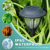 Solpex Solar Outdoor Lights Pathway 6 Pack Led Solar Path Lights Solar Garden Lights Outdoor Waterproof Solar Powered Pathway