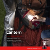 Enbrighten Led Mini Camping Lantern, Battery Powered, 200 Lumens, 40 Hour Runtime, 3 Modes, Night Light For Kids, Ideal For Hiking, Outdoors, Emergency, Snow, Hurricane And Storm, Red, 49553