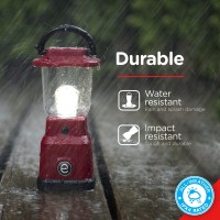 Enbrighten Led Mini Camping Lantern, Battery Powered, 200 Lumens, 40 Hour Runtime, 3 Modes, Night Light For Kids, Ideal For Hiking, Outdoors, Emergency, Snow, Hurricane And Storm, Red, 49553