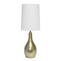 Simple Designs Lt3303Gld Tear Drop Table Lamp Gold