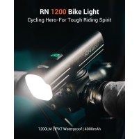 Magicshine Bike Light Rn 1200, Cree Led, Ipx7, 4000Mah Battery Type-C Reverse Charging, Powerful Bike Headlight Compatible With: Mountain, Kids, Street