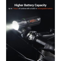 Magicshine Bike Light Rn 1200, Cree Led, Ipx7, 4000Mah Battery Type-C Reverse Charging, Powerful Bike Headlight Compatible With: Mountain, Kids, Street