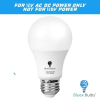 Bluex Bulbs 12 Volt Light Bulb 12V Led Bulb A19 6W 3000K Warm White E26 Low Voltage Light Bulbs 570Lm (50Watt Equivalent) Rv Camper Marine, Solar Battery System Lighting 6 Pack