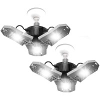 Bellhowell Triburst Aluminum Garage Lights 6500K 4000 Lumen S2 Adjustable Ceiling Light Ultra Bright Lighting With 144 Bulb