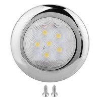 Tbest Boat Led Dome Light For Marine Boat Yacht 6 Led Light Interior Dome Light Stainless Steel White Led Accent Ceiling Dome Lamp 12V Dc Boat Led Ceiling Light Stainless Steel I Led Lights Marine