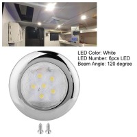 Tbest Boat Led Dome Light For Marine Boat Yacht 6 Led Light Interior Dome Light Stainless Steel White Led Accent Ceiling Dome Lamp 12V Dc Boat Led Ceiling Light Stainless Steel I Led Lights Marine