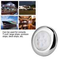 Tbest Boat Led Dome Light For Marine Boat Yacht 6 Led Light Interior Dome Light Stainless Steel White Led Accent Ceiling Dome Lamp 12V Dc Boat Led Ceiling Light Stainless Steel I Led Lights Marine