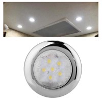 Tbest Boat Led Dome Light For Marine Boat Yacht 6 Led Light Interior Dome Light Stainless Steel White Led Accent Ceiling Dome Lamp 12V Dc Boat Led Ceiling Light Stainless Steel I Led Lights Marine