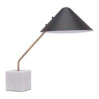 Overreaching and so stylish This retro modern table lamp with its conical steel shade will go out of its way to keep you on task Simply turn its white cube base to direct light exactly where you need it Perfect on your desk or bedside table