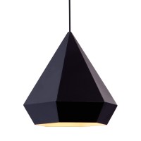 Homeroots Decor 13.8-Inch X 13.8-Inch X 13-Inch Black Painted Metal Steel Ceiling Lamp