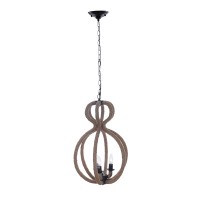 Homeroots Decor 15-Inch X 15-Inch X 47.5-Inch 3 Bulbsrope - Pendant Lamp