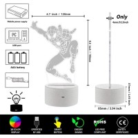 Night Light For Boys And Girls Xxmanx 3D Nightlight Bedside Lamp 7 Colors Changing Touch Remote Control Boys Toys Christmas G