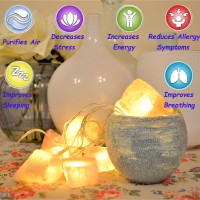 Mingri Himalayan Salt Lamp Salt Rock Night Light Usb Fairy Hanging String Lights For Bedroom Crystal Stones Natural Pink Salt La