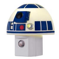 Star Wars Mini R2-D2 Led Night Light, Collectors Edition, Plug-In, Dusk To Dawn Sensor, Disney, Ideal For Bedroom, Bathroom, Nursery, 44605