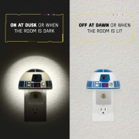 Star Wars Mini R2-D2 Led Night Light, Collectors Edition, Plug-In, Dusk To Dawn Sensor, Disney, Ideal For Bedroom, Bathroom, Nursery, 44605