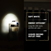 Star Wars Mini R2-D2 Led Night Light, Collectors Edition, Plug-In, Dusk To Dawn Sensor, Disney, Ideal For Bedroom, Bathroom, Nursery, 44605