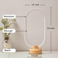 Lonrisway Modern Desk Lamp Led Wood Table Lamp, Bedroom Bedside Night Light, Dimmable Led Lighting, Creative Home Decor, Unique House Warmging Gift