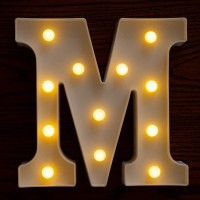 Yorulory Led Letter Lights Sign Letters Light Up Letters Sign For Night Light Wedding Birthday Party Battery Powered Christmas Lamp Home Bar (M