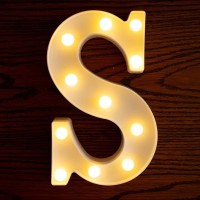 Yorulory Led Letter Lights Sign Letters Light Up Letters Sign For Night Light Wedding Birthday Party Battery Powered Christmas Lamp Home Bar (S)